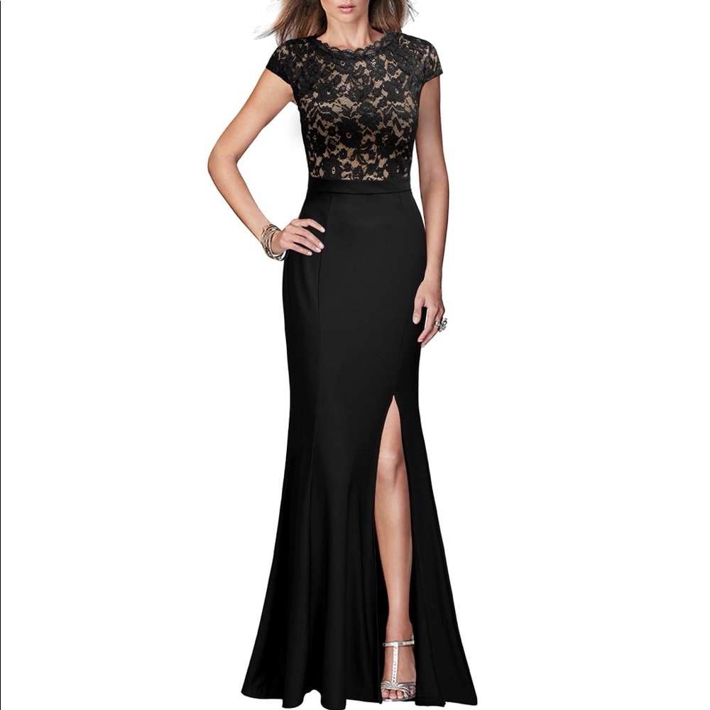 Rephyllis Floral Lace Long Dress